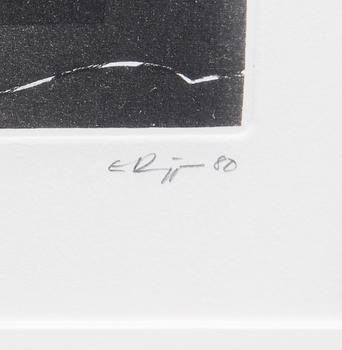 ESA RIIPPA, etsning, signerad och daterad -80, numrerad Tpl'a 41/100.