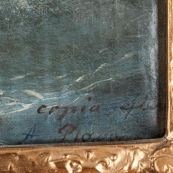 ARNOLD PLAGEMANN, kopia efter, olja på duk, 1800-talets slut.