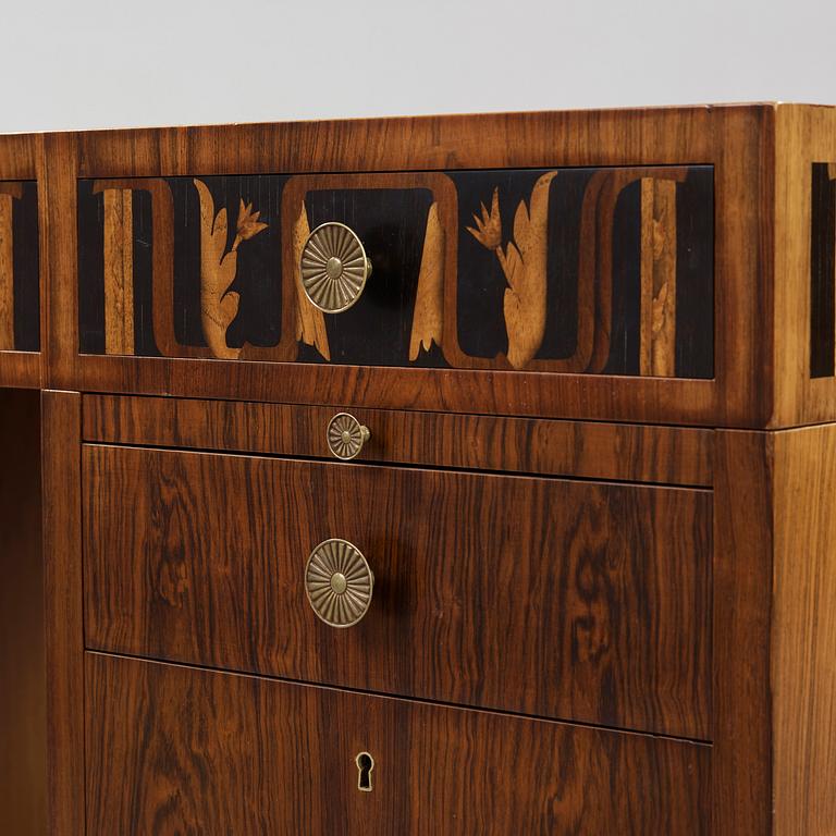 A Carl Malmsten palisander desk, Åtvidaberg, Sweden circa 1934.