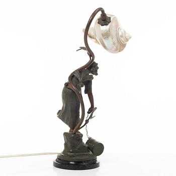 Ludwig Beck, bordslampa, "Bonjour", Art Nouveau, tidigt 1900-tal.