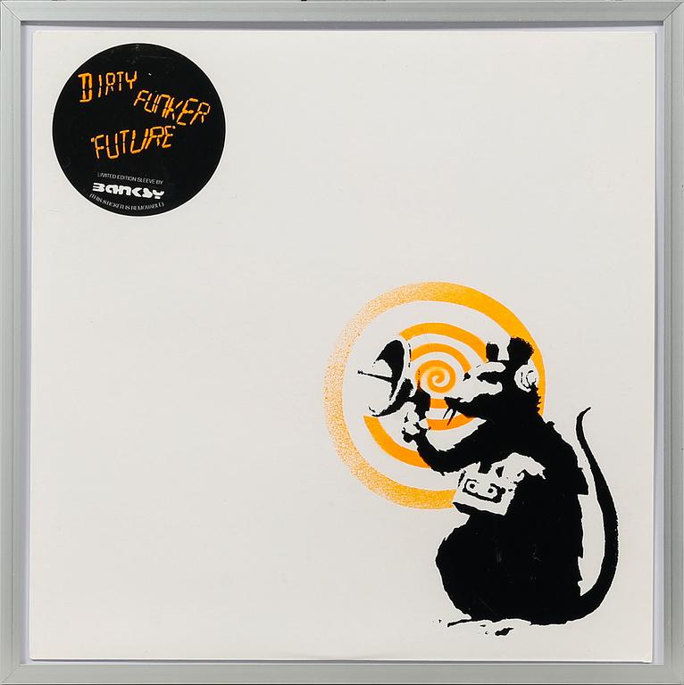 A album cover by Banksy, unsigned.