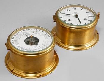 BAROMETER samt SKEPPSKLOCKA, Schatz, 1900-talets andra hälft.