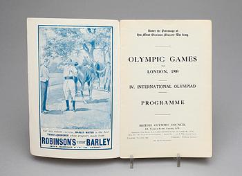 BROSCHYRER, 11 st, Olympiska Spelen i London 1908.