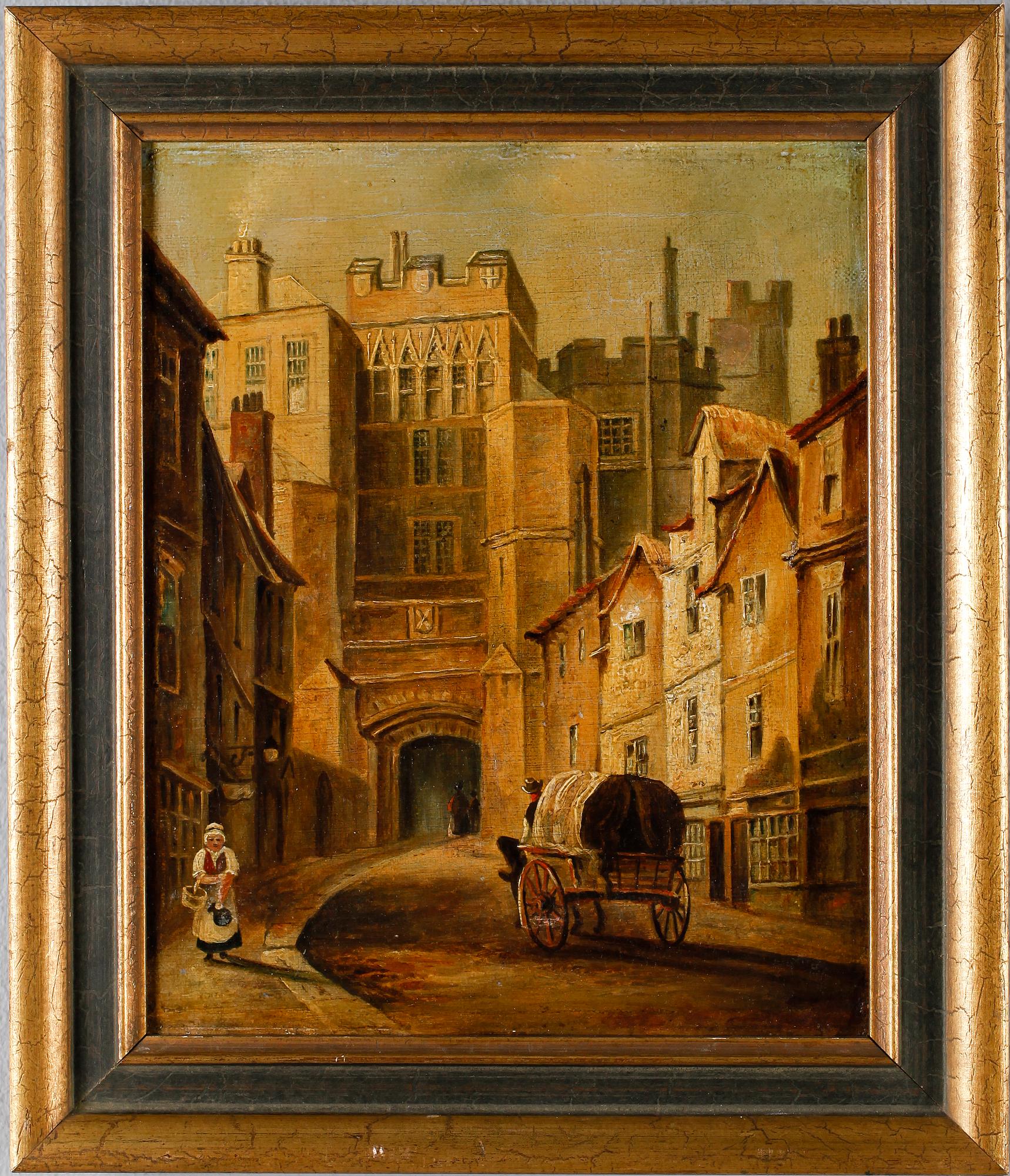 OKÄND KONSTNÄR, olja på duk, ej signerad, 1800-tal.