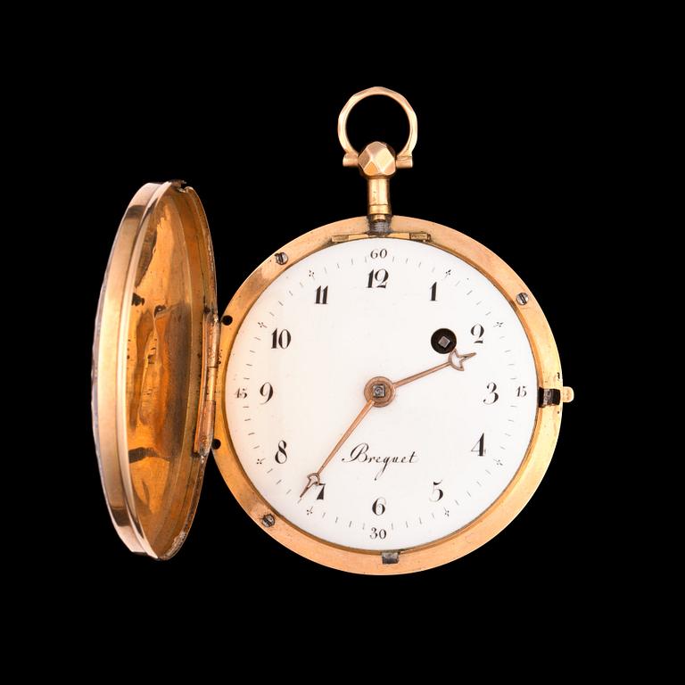 A gold verge pocket watch, early 19th century.