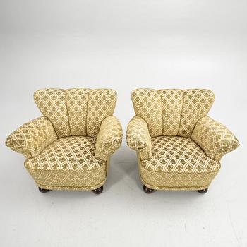 Fåtöljer, ett par, Swedish Modern, 1940-tal.