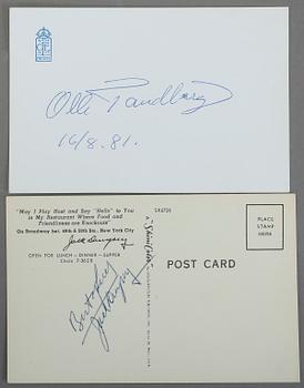 JACK DEMPSEY, FLOYD PATTERSON, INGO, TANDBERG, namnteckningar.
