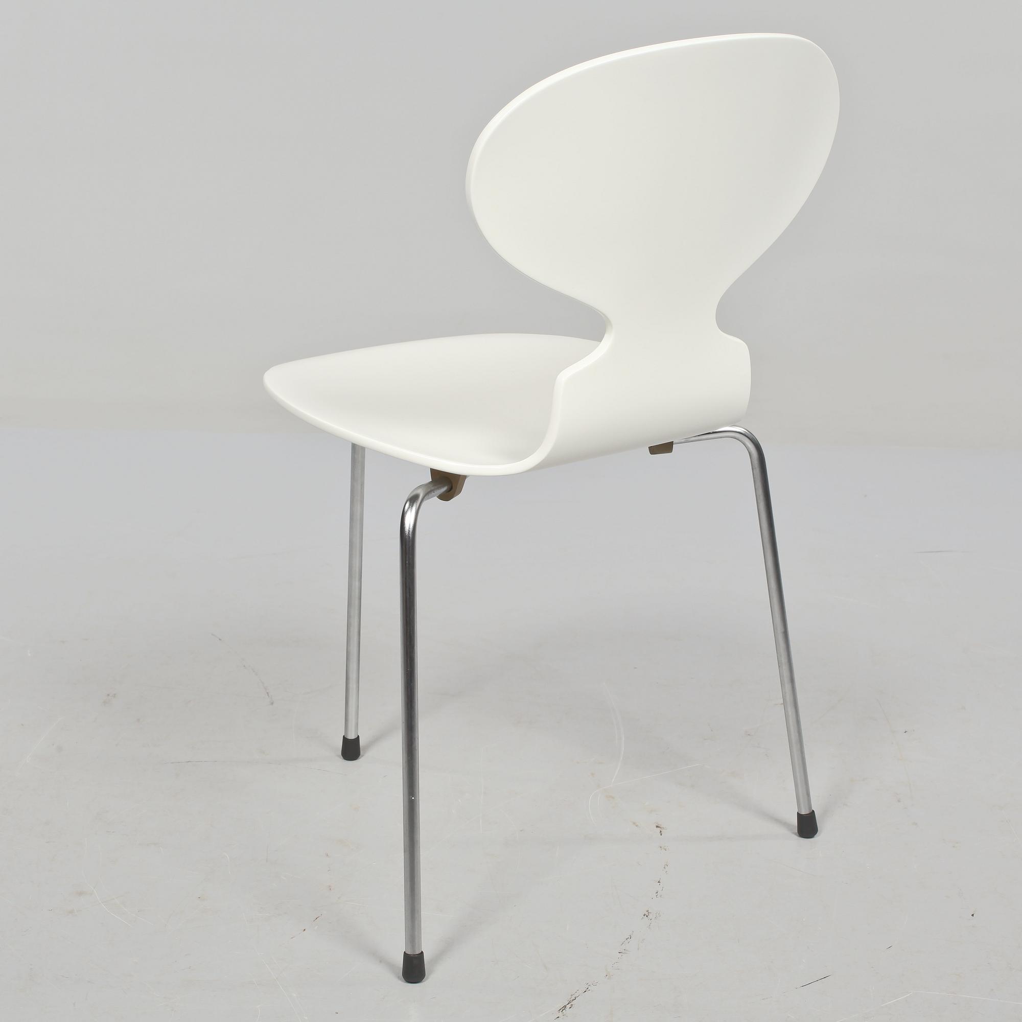 STOLAR, 4 st, "Myran", Arne Jacobsen, Fritz Hansen, 1900-talets andra hälft.