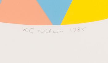 KG Nilson, serigrafia, signeerattu ja päivätty 1985, numeroitu 12/60.
