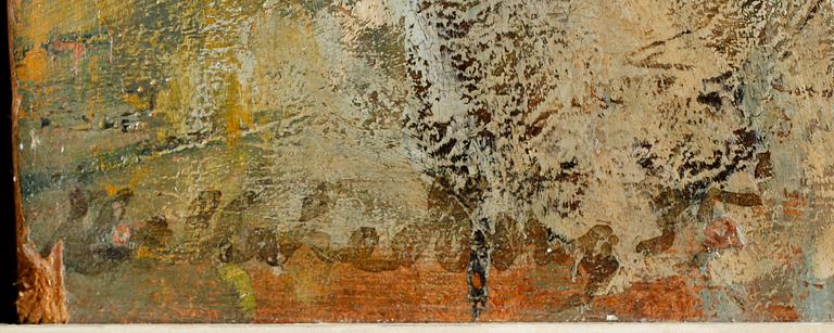 KALLE HEDBERG, olja på pannå, signerad och daterad 35.