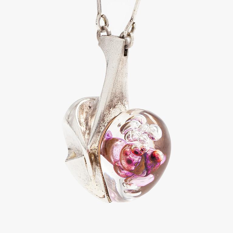 Björn Weckström, “Space Apple”, necklace, silver and acrylic, Lapponia, 1979.