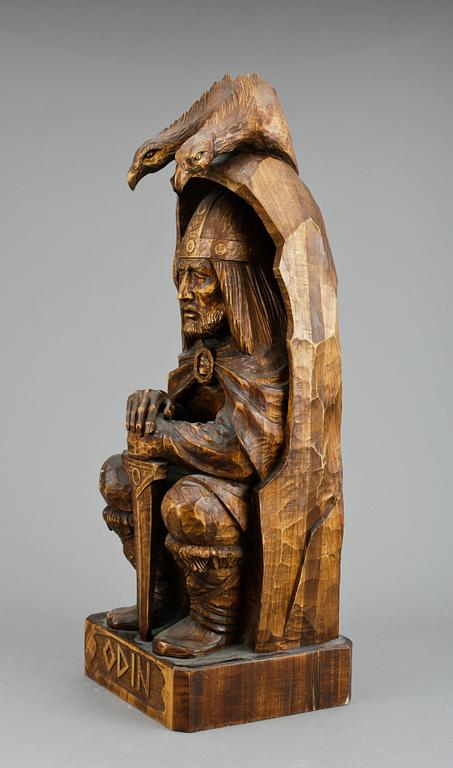 GUDABILD, trä, Odin, 1900-tal.