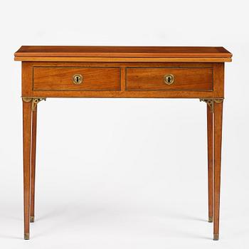 A late Gustavian mahogany games table, presumably by A. Nordström (Journeyman at G. Iwersson 1806-09).