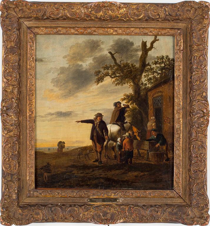CORNELIS DUSART , tillskriven. Olja på pannå.