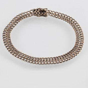 ARMLÄNK, 18K vitguld, Bröderna Heden, Stockholm, 1980. Vikt 12,9 gram.