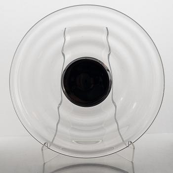 Simon Gate, a glass dish, Orrefors, 1930's.