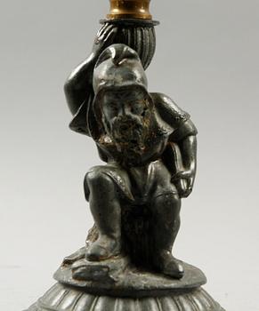 BORDSFOTOGENLAMPA, metall samt glas, 1800/1900-tal.