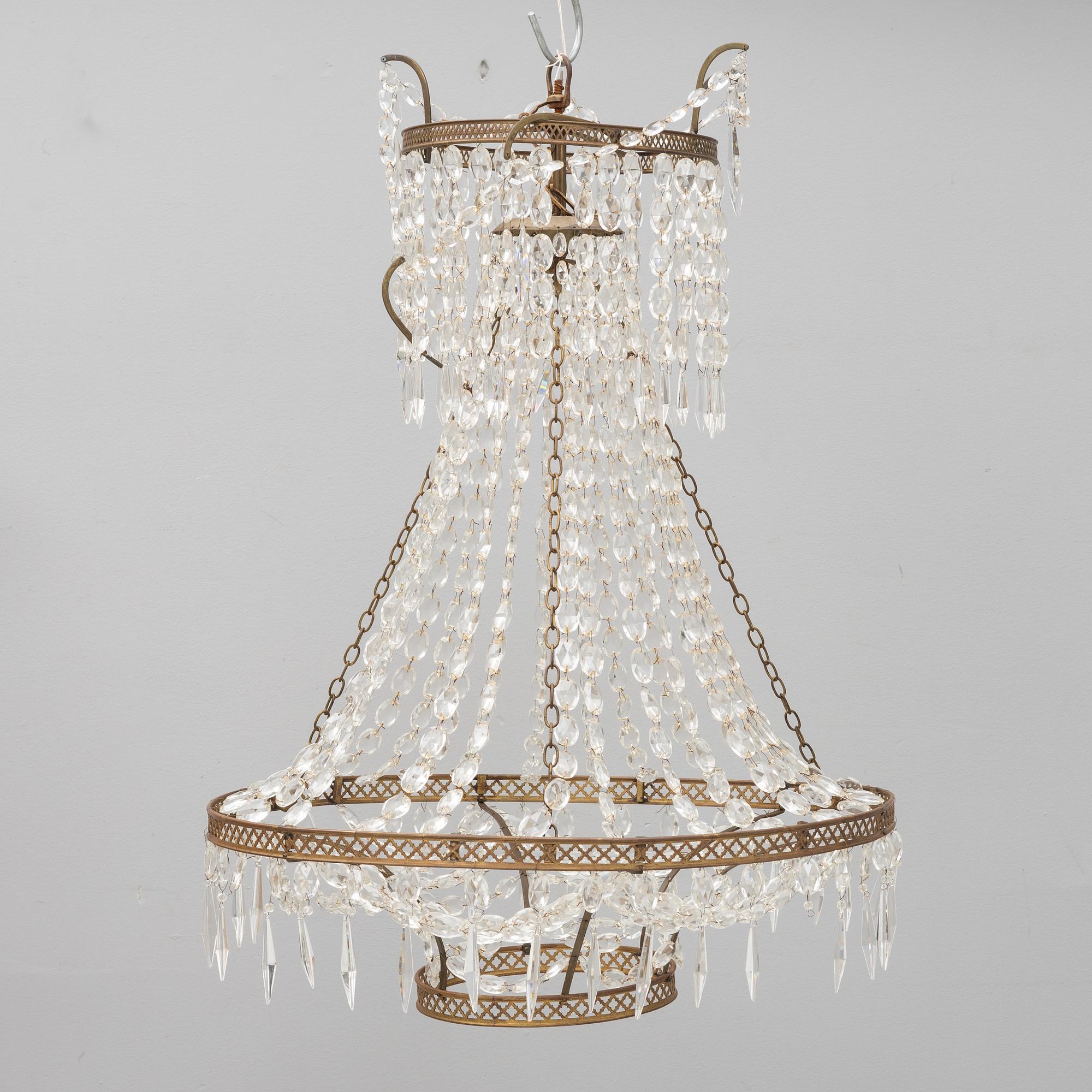 A Gustavian style chandelier, 20th Century.