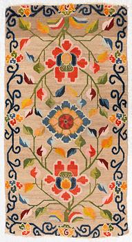 A Tibetan antique rug, 1890-1900, c. 166 x 88 cm.