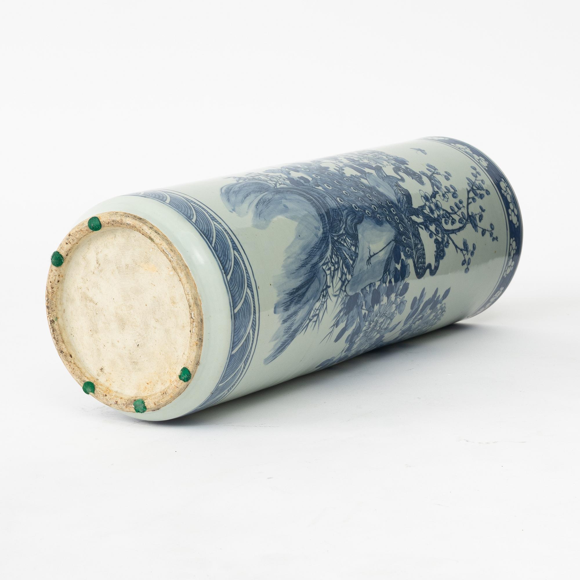 Paraplyställ, porslin, Kina, 1900-tal.