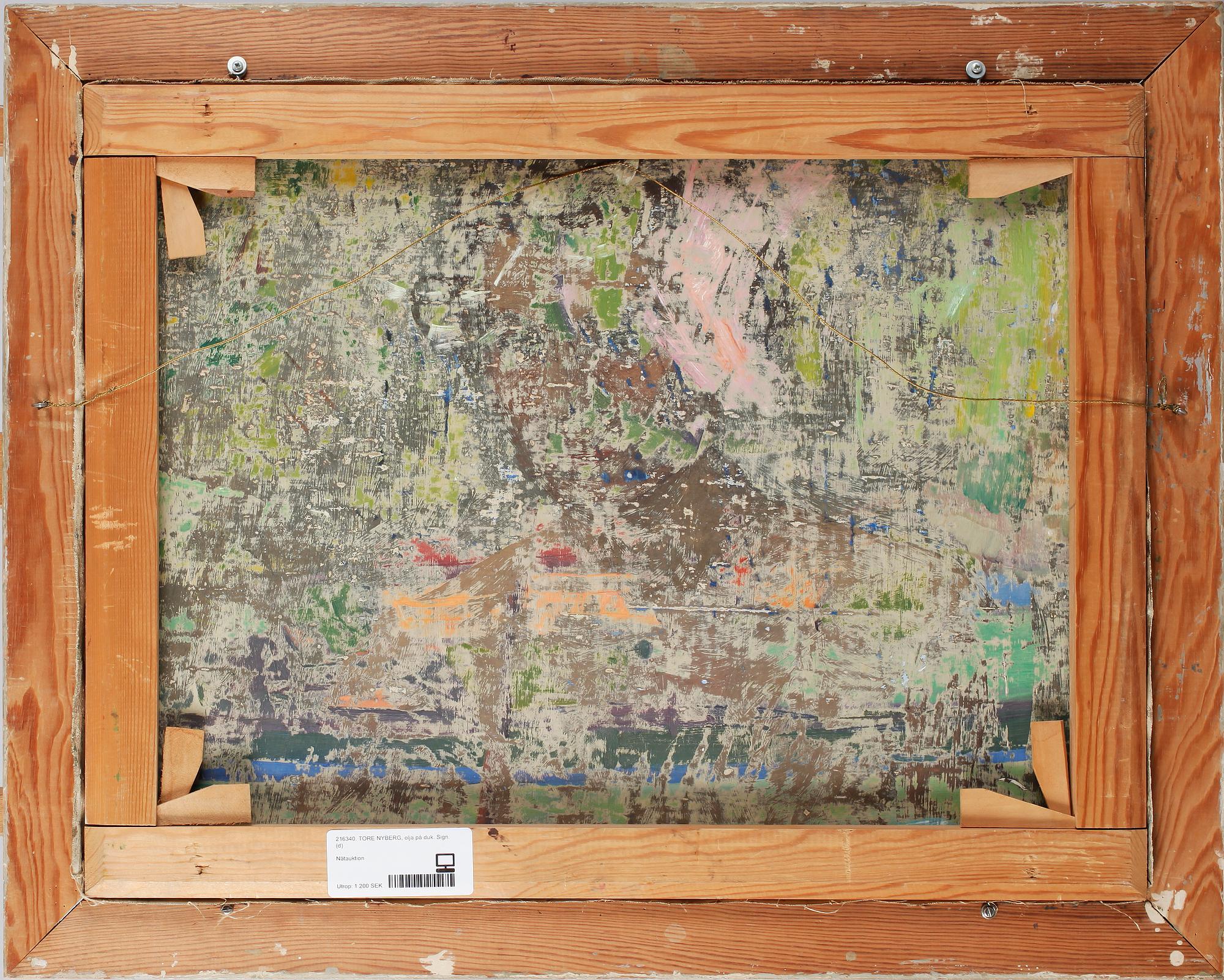 TORE NYBERG, olja på duk. Sign. o dat. 1943.
