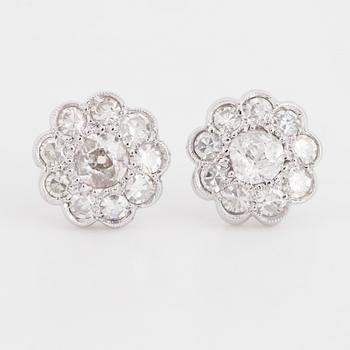 Diamond florette earrings.