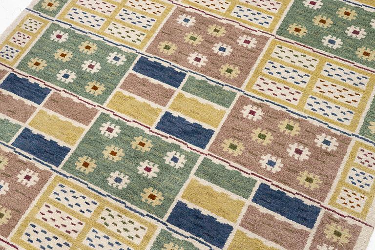 Märta Måås-Fjetterström, a 'Ängarna' carpet, knotted pile, c 248 x 182 cm, signed AB MMF.