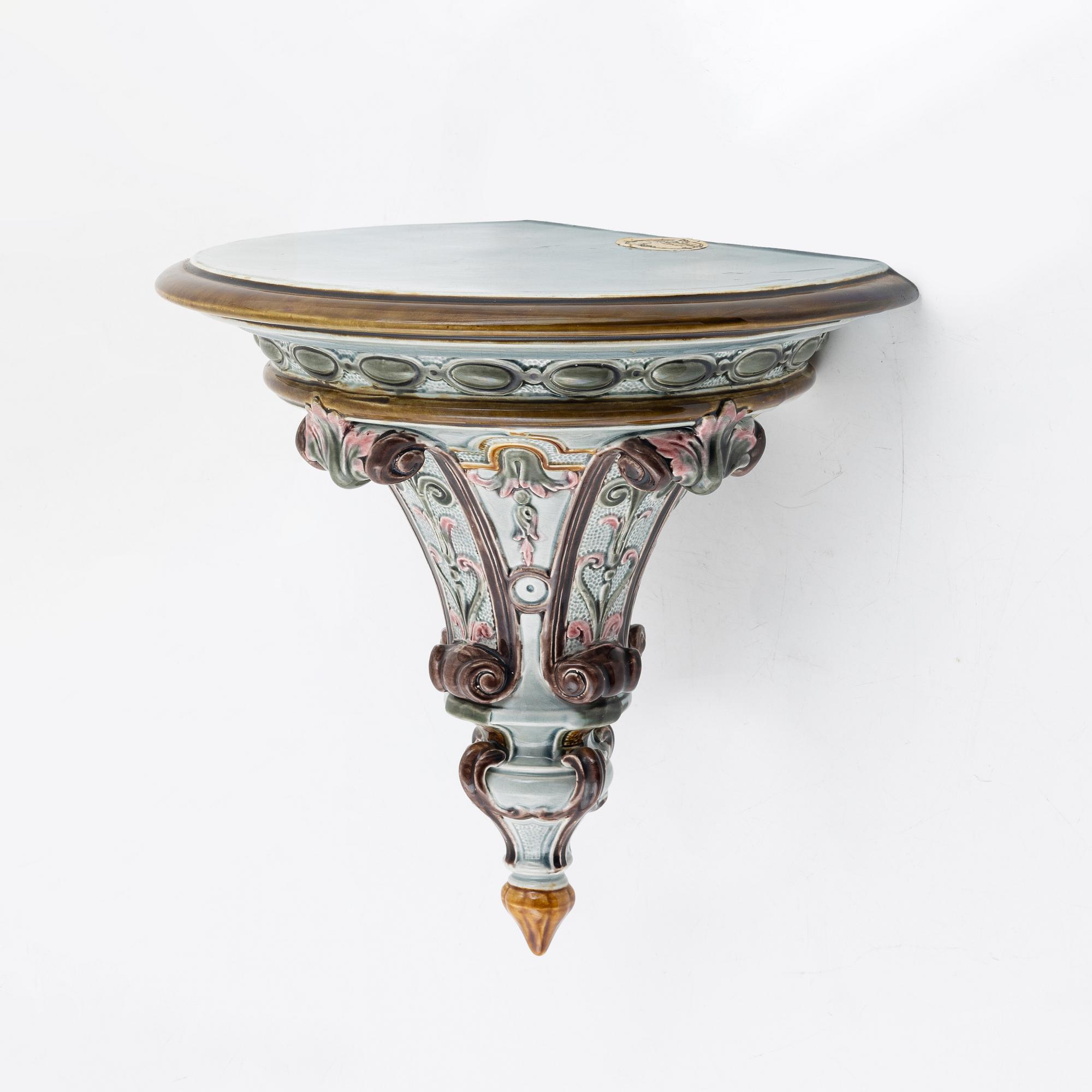 Majolica shelf Rörstrand, late 1800's/ around 1900's.