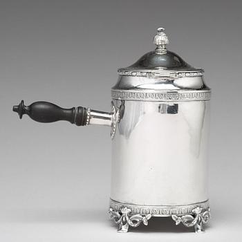 A Swedish 18th century silver coffee-pot, mark of Stephan Halling, Orebro 1784.