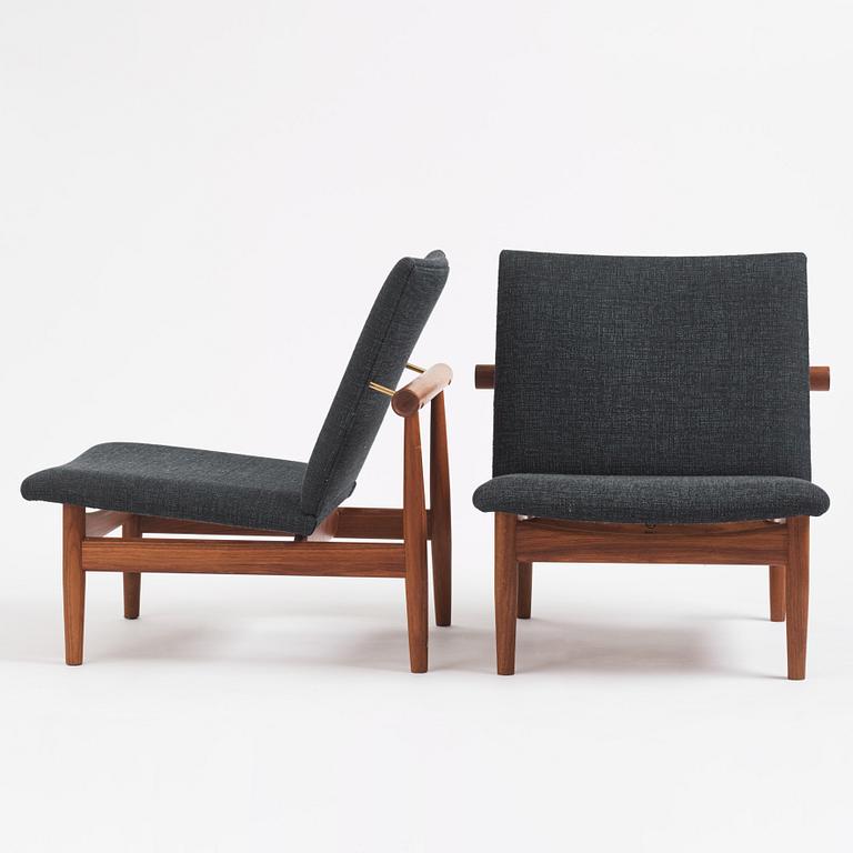 Finn Juhl, a pair of armchairs, "Japan", House of Finn Juhl, Denmark, 21st century.