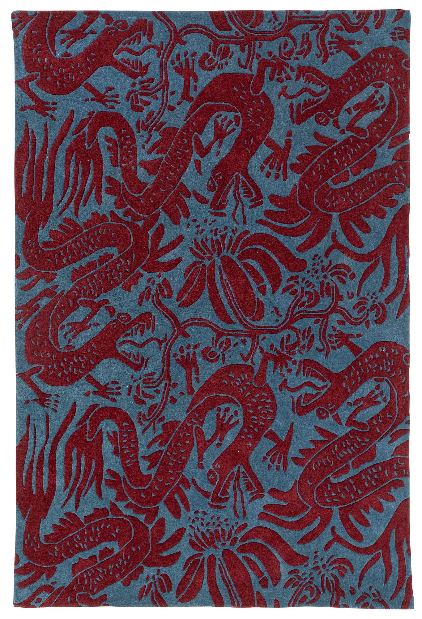 Carl Johan De Geer, matta, "Drakar "Oriental", handtuftad, ca 240 x 160 cm, signerad o numrerad 14.