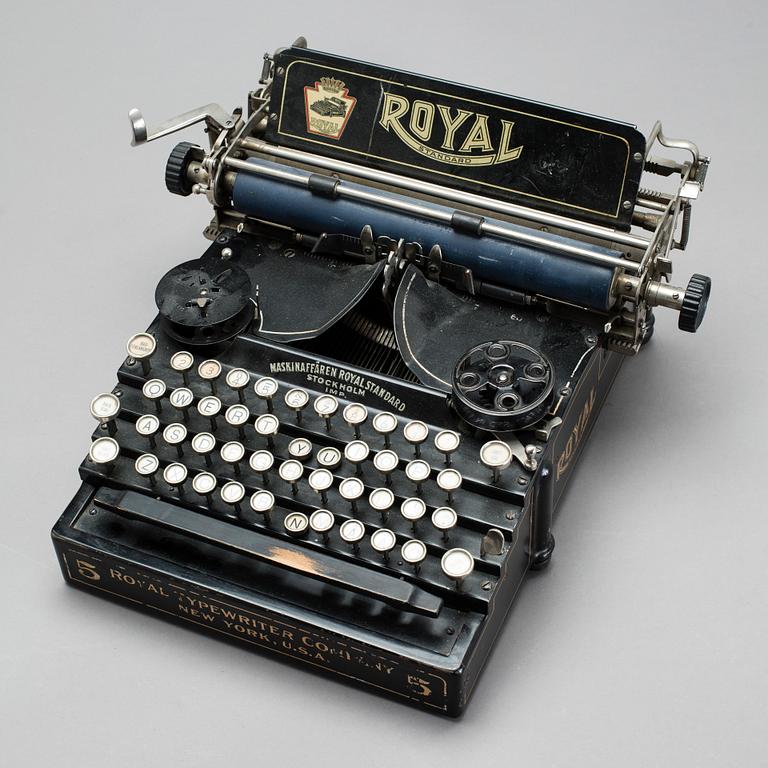 SKRIVMASKIN, Royal Standard  New York. Omkring 1900.
