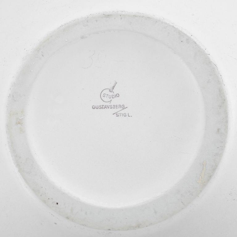 SKÅL, stengods, "Veckla", Stig Lindberg, Gustavsberg.