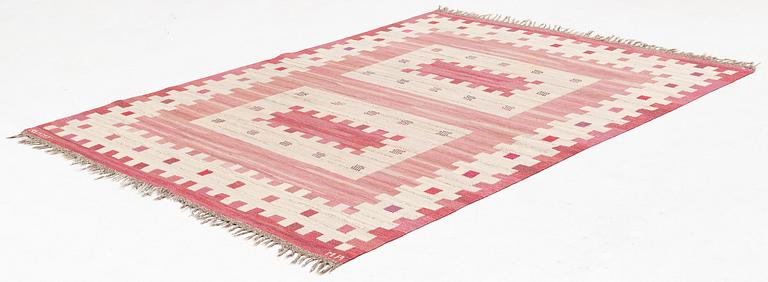 Marianne Richter, a carpet, "Rostaggen", flat weave, ca 237 x 187 cm, signed AB MMF MR.