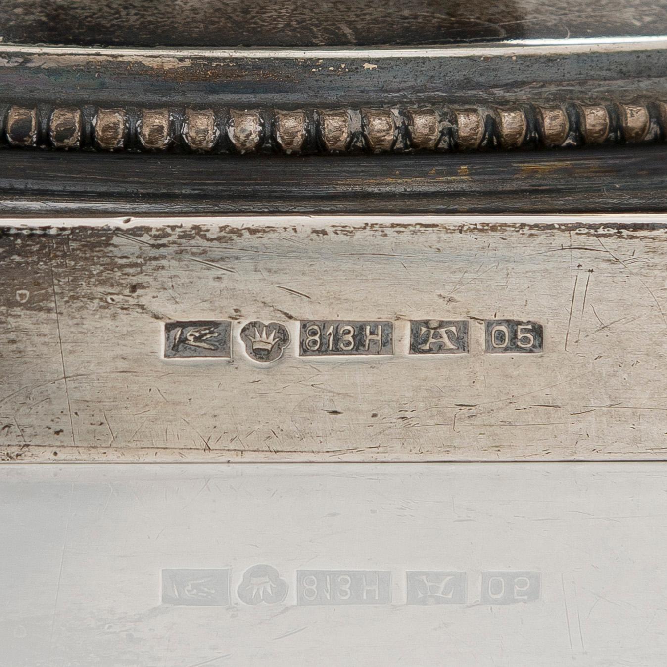 Kahvikalusto 3 osaa, hopea, Suomi 1919-20.