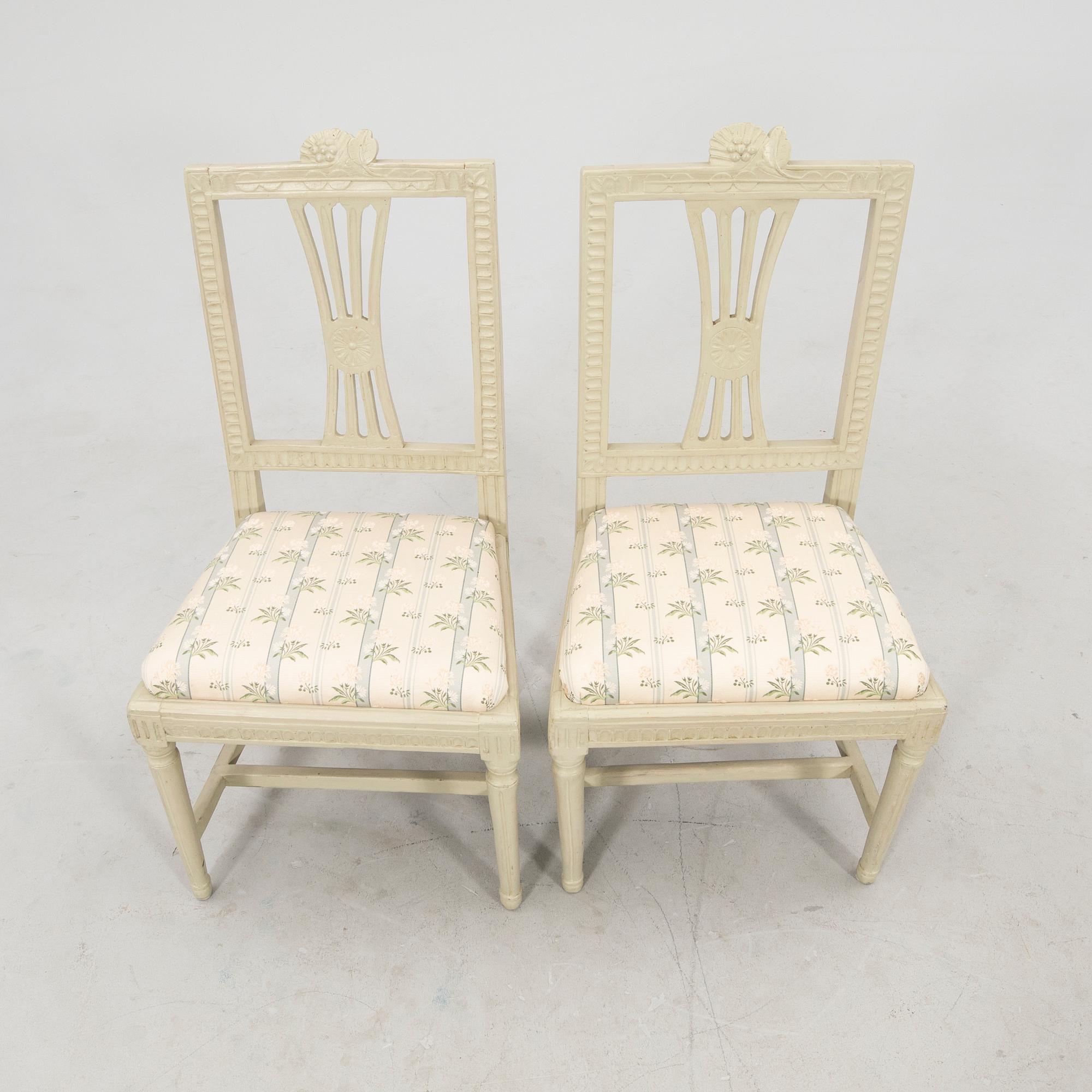 Chairs, a pair of early 19th century Gustavian.