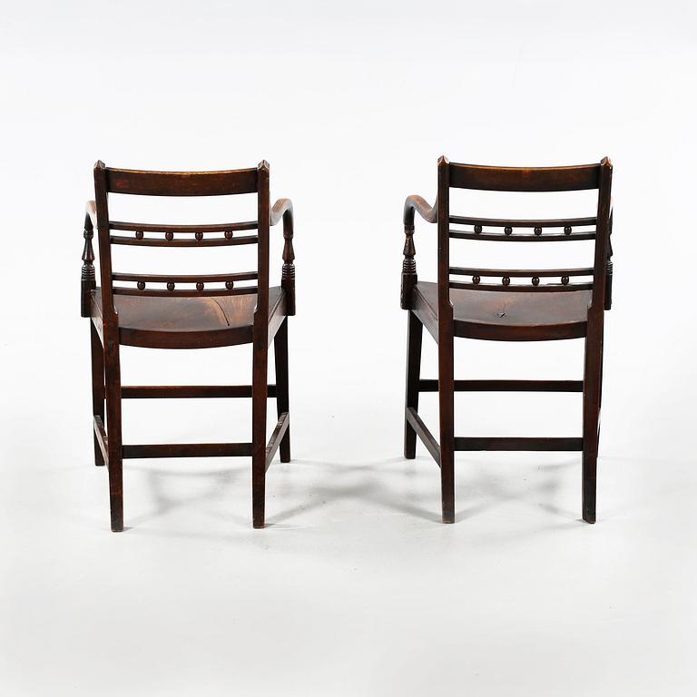 A pair of chairs from around the turn of the century 1900.