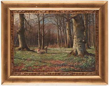 Peder Mork Mönsted, Children resting in the beech forest.