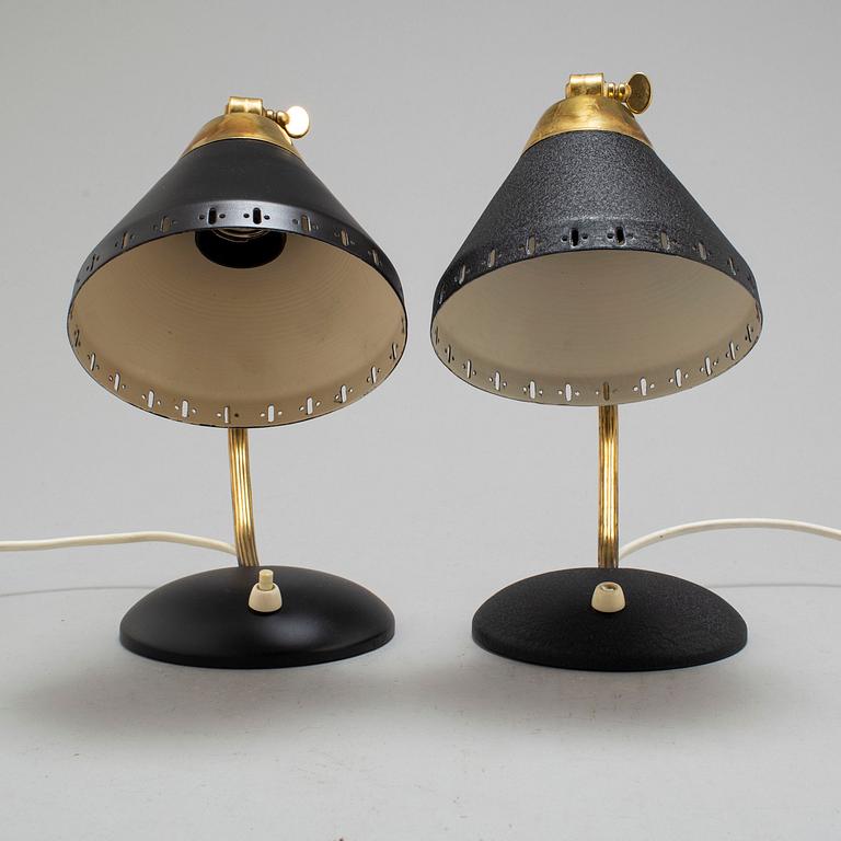 TABLE LAMPS, a pair, EWÅ, 1950s / 60s.