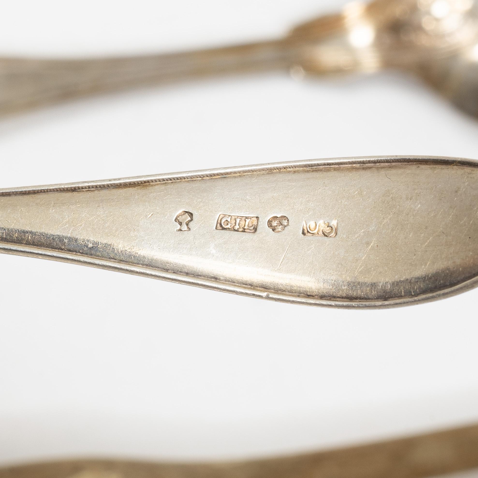 Cutlery, 30 pieces, silver, including Sweden, 19th century.