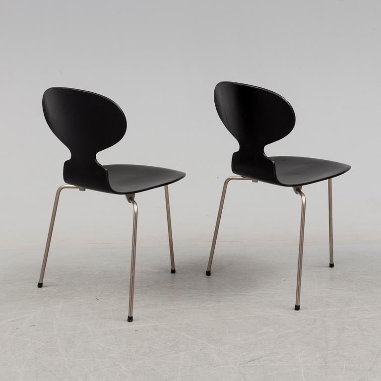 ARNE JACOBSEN a pair of "Myran" chairs by Fritz Hansen Denmark.