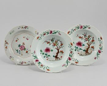 TALLRIKAR, 6 st, porslin Kina, 1700-tal.