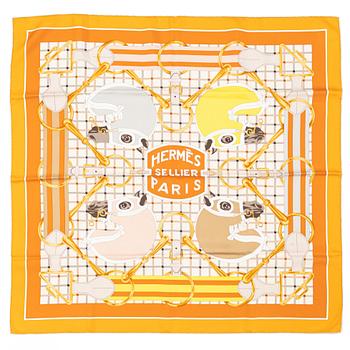 Hermès, a 'Tatersale' silk scarf.