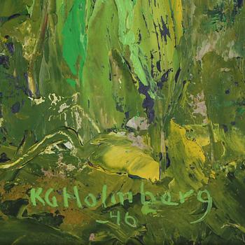 KARL GUSTAV HOLMBERG, olja på pannå, signerad, daterad -46.