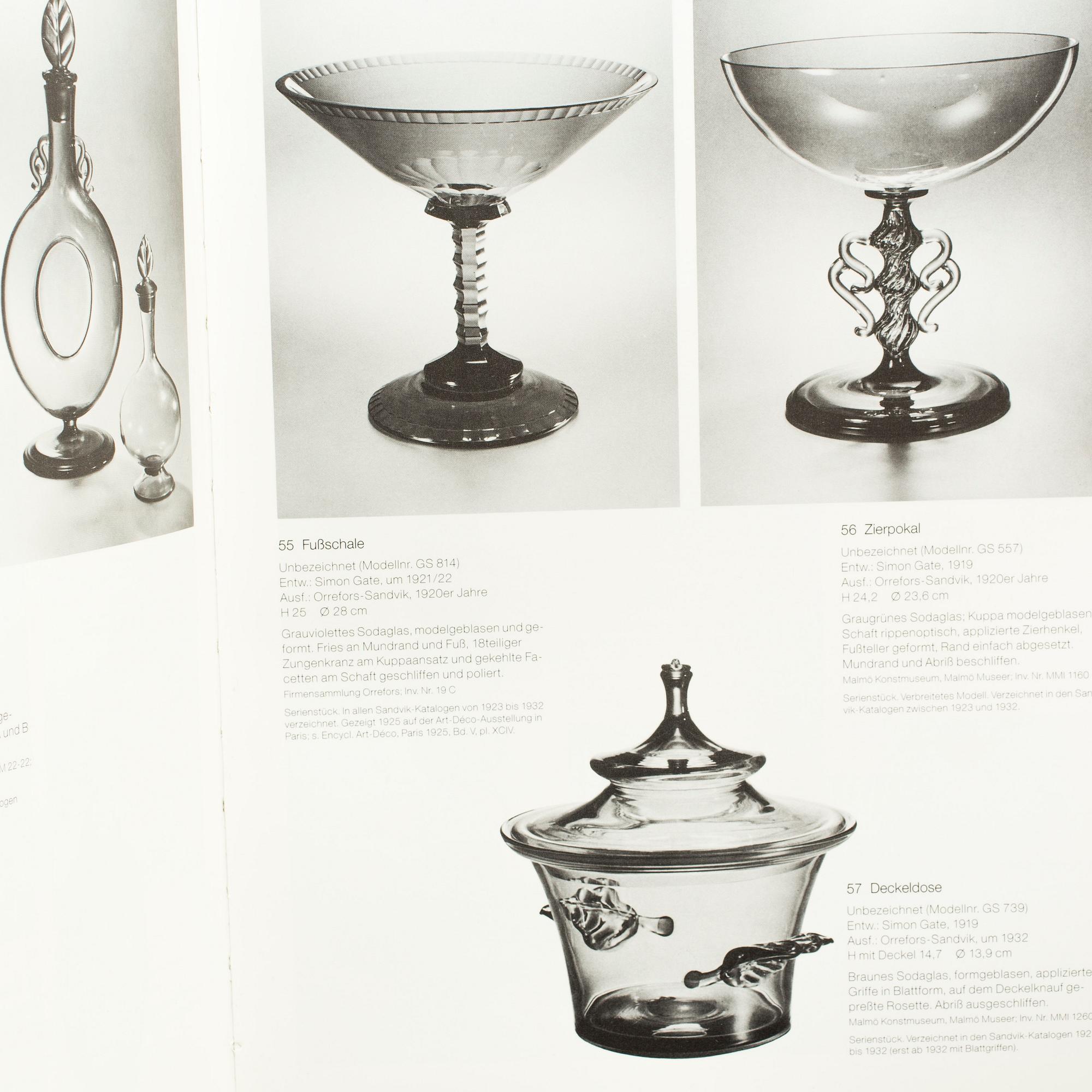 a lot of two books about swedish glass, including Glas in Schweden