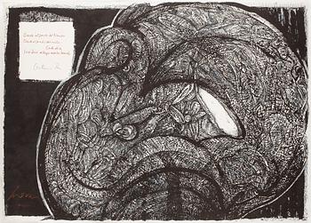 José Luis Cuevas · JOSÉ LUIS CUEVAS, litografi, 1976, signerad och daterad och numrerad 44/500.