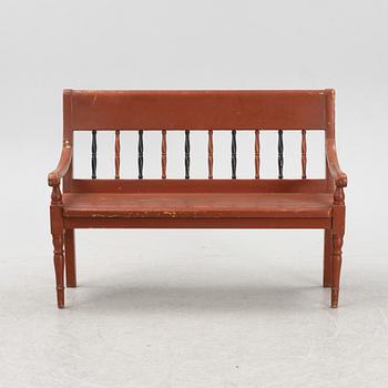 A painted sofa, late 19th Century.