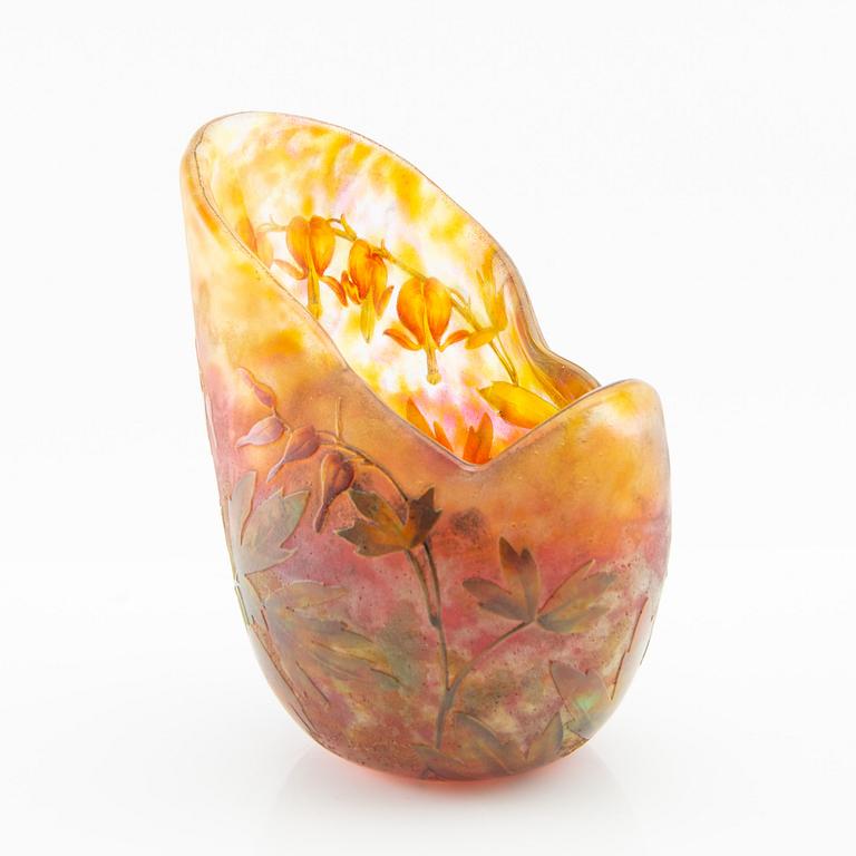 Daum, skål/vas, Nancy Frankrike Art Nouveau omkring 1900.