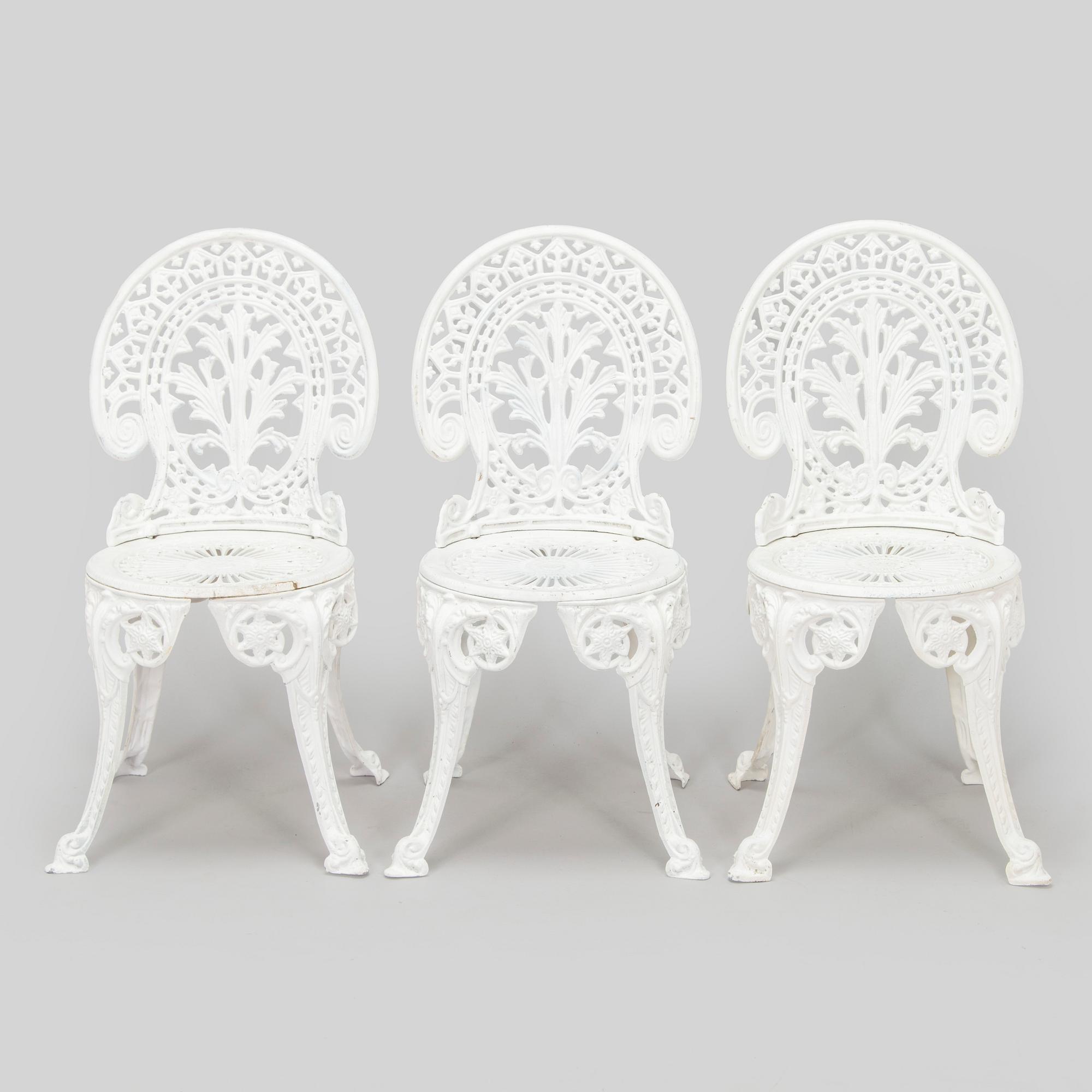 Three garden chairs, second half of the 20th century.