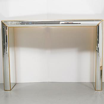 A late 20th century mirror and console table by Deknudt, Belgium.